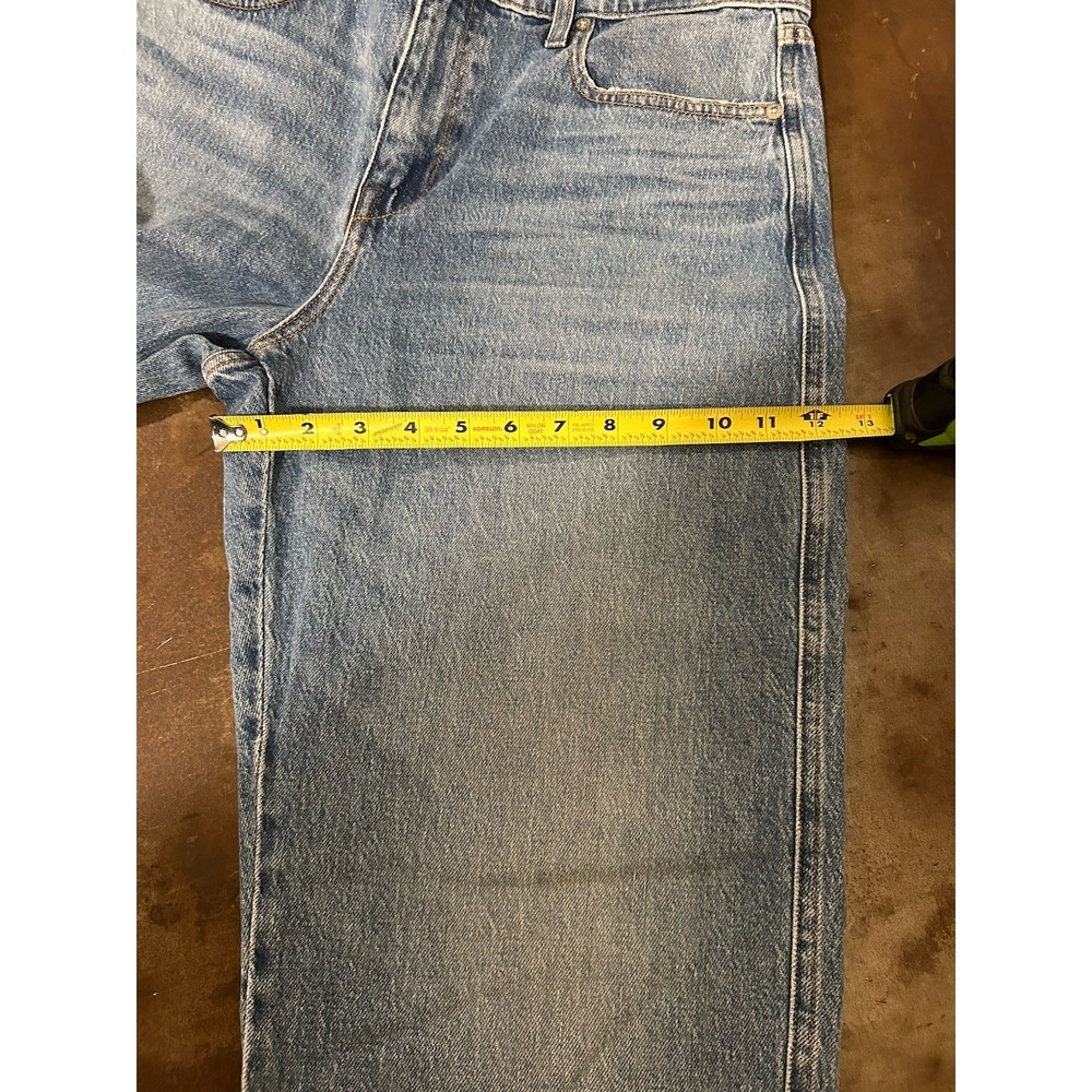 AYR The Beat Drop Denim Jeans Barrel Leg Organic Women's Sz 32 (36x26) Crop - Picture 4 of 10